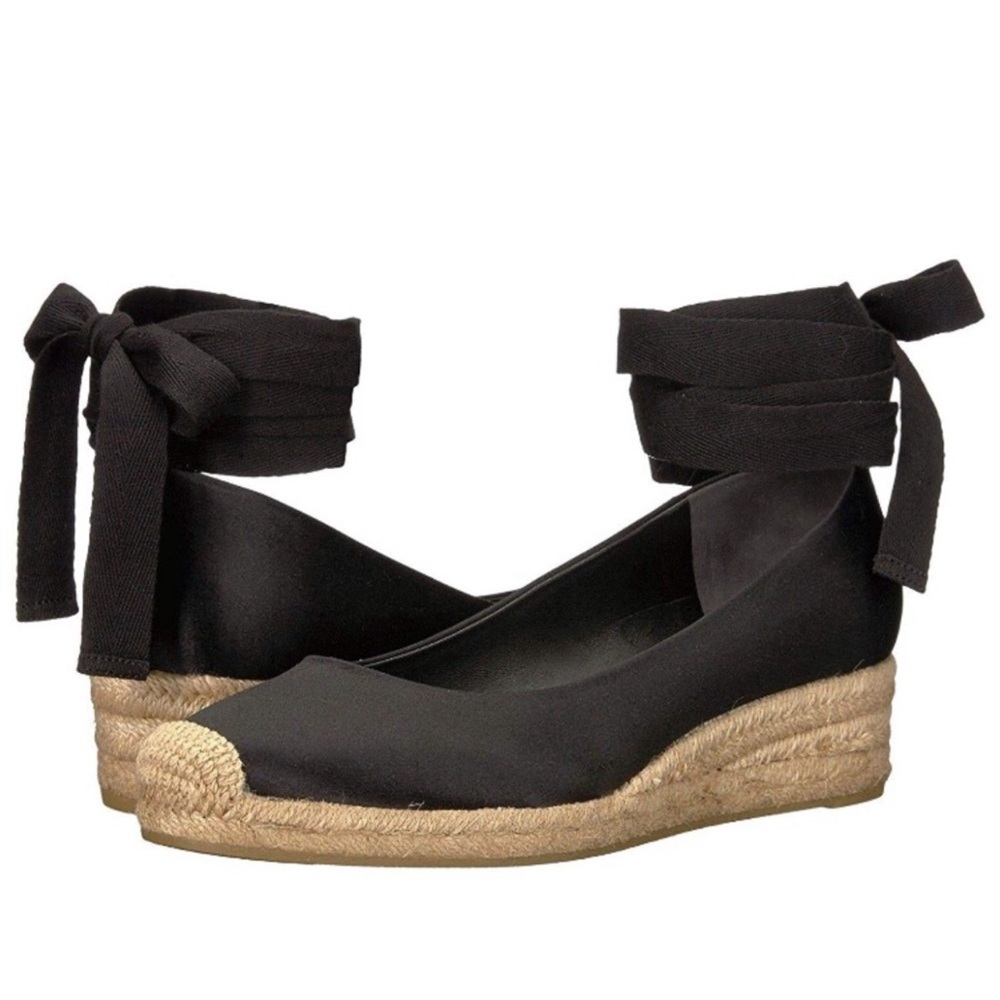 Tory Burch Heather Wedge Espadrille - Black
